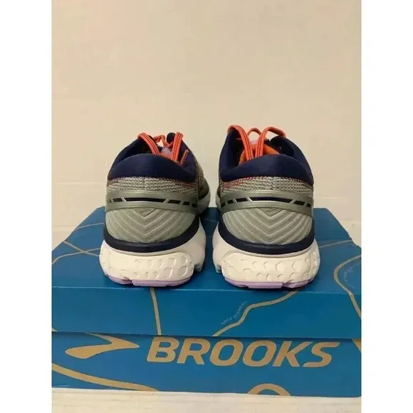 -595 Brooks Ghost 11, Grey/Blue, Med Width, Womens Running Shoes-US 6.5 Womens