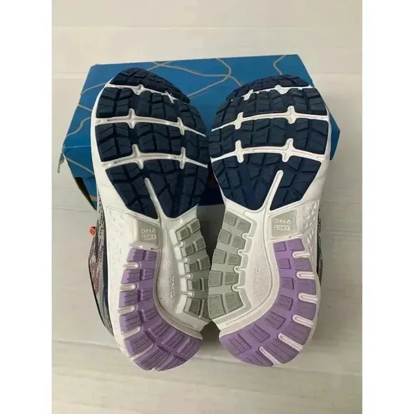 -595 Brooks Ghost 11, Grey/Blue, Med Width, Womens Running Shoes-US 6.5 Womens