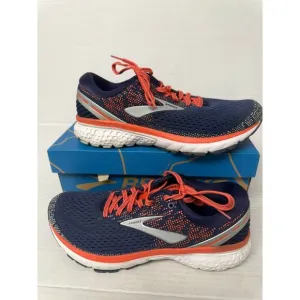 -974 Brooks Ghost 11, Navy/Orange, Womens Running Shoes-US 9.5 Womens