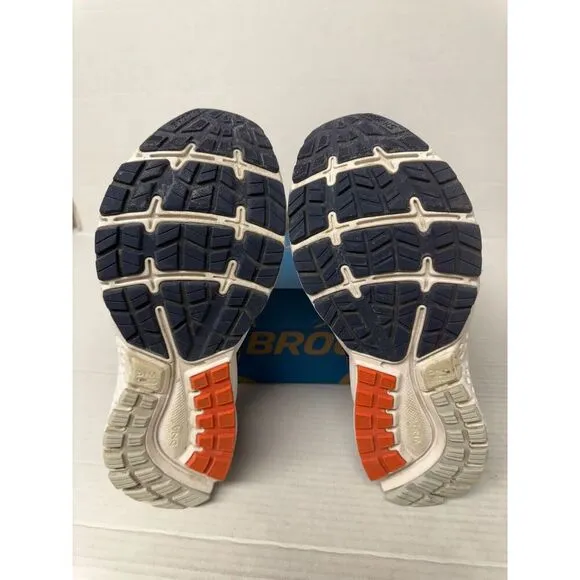-974 Brooks Ghost 11, Navy/Orange, Womens Running Shoes-US 9.5 Womens