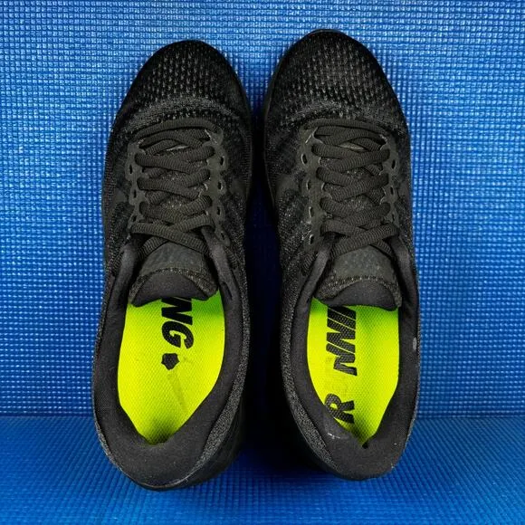 🔴 NIKE LUNARGLIDE 9 Men`s Size 10 Black Athletic Running Shoes 904715-007