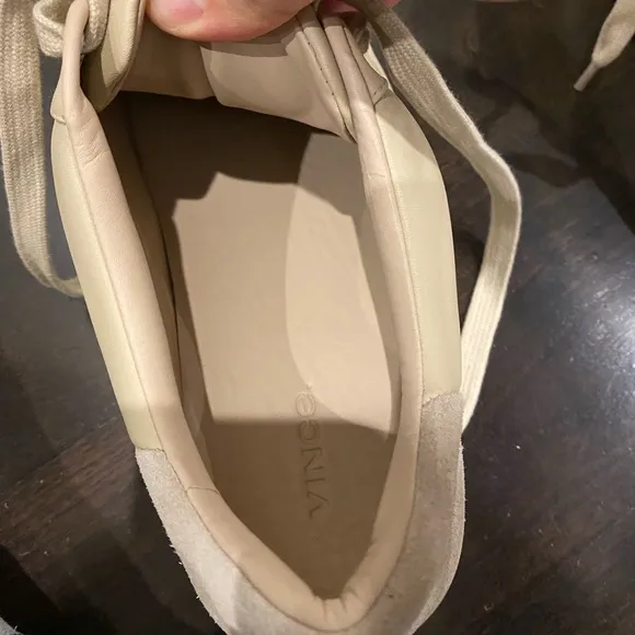 🆕 Vince Bensley Mixed Leather Low-Top Sneakers
