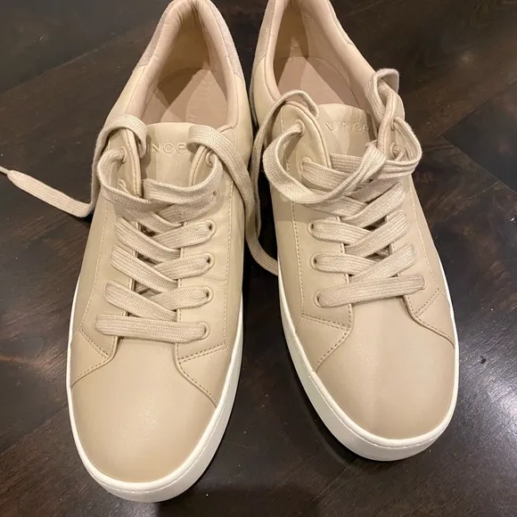 🆕 Vince Bensley Mixed Leather Low-Top Sneakers