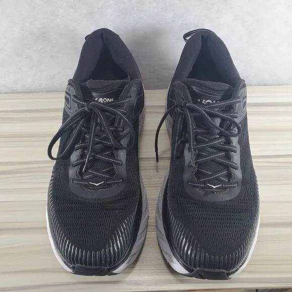 11 Hoka One One Men's Bondi 7 Black White Sneakers Shoes Running