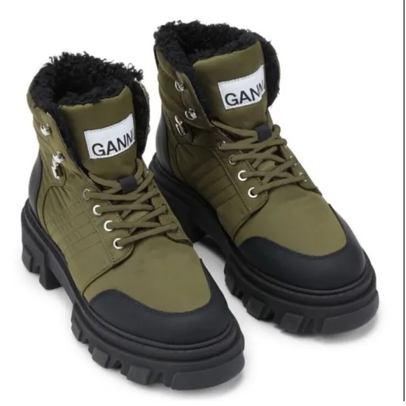$495🔥GANNIKalamata Lace-up Hiking Boots In Green size 37