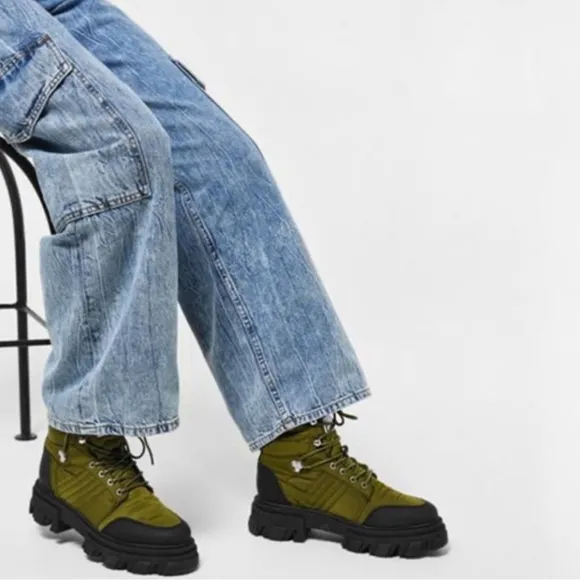 $495🔥GANNIKalamata Lace-up Hiking Boots In Green size 37