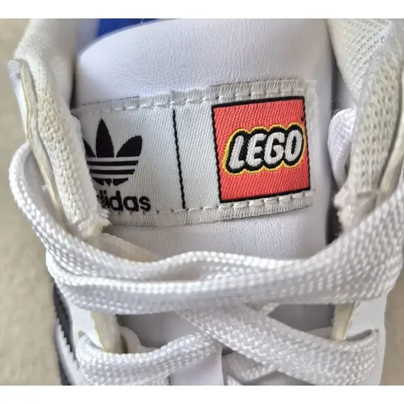 $80 Adidas Superstars X Lego Shoes Sneakers KIds Youth US 3.5 White Green H03958