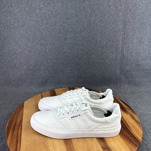 Adidas 3MC Trainers Low Mens Size 8 White Athletic Casual Shoes Sneakers B22705