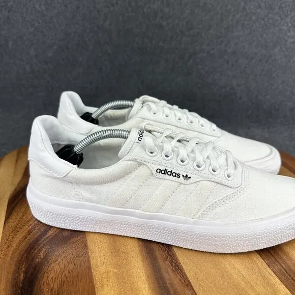 Adidas 3MC Trainers Low Mens Size 8 White Athletic Casual Shoes Sneakers B22705