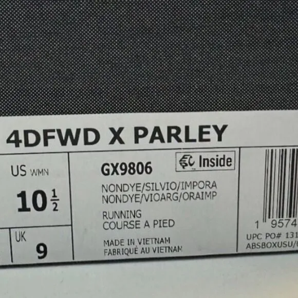 Adidas 4DFWD Parley RUNNING SHOES Men's Size 9.5 Women 10.5 Sneakers GX9806 New