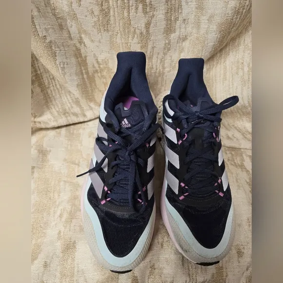 ADIDAS 4DFWD PULSE 2 Women's Running Shoes-Shadow Navy/Matt Purple Met Sz8