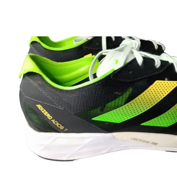 Adidas Adizero Adios 7 Men's Running Shoe Size 12 Black~Green