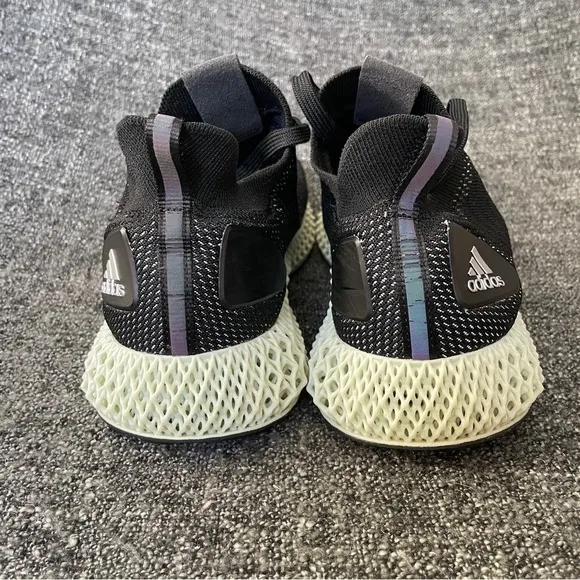 adidas Alphaedge 4D Running Shoes Reflective Black Sneakers Men's Size 9