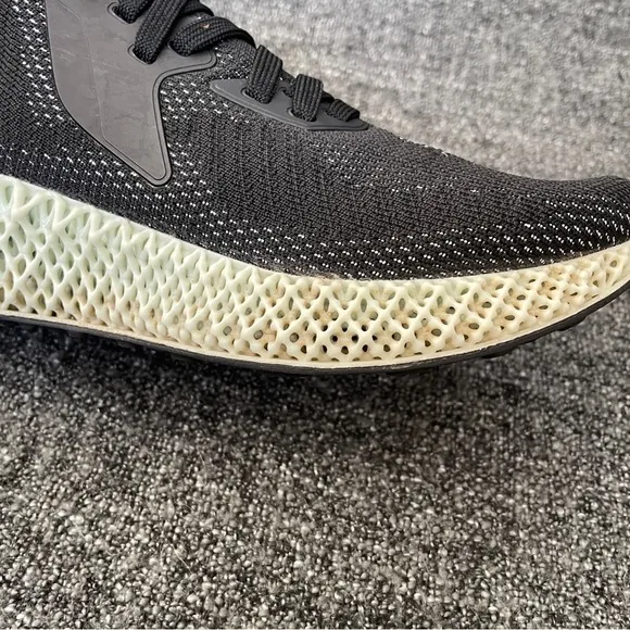 adidas Alphaedge 4D Running Shoes Reflective Black Sneakers Men's Size 9