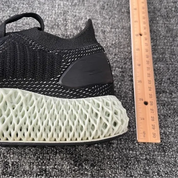 adidas Alphaedge 4D Running Shoes Reflective Black Sneakers Men's Size 9
