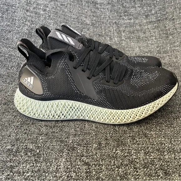 adidas Alphaedge 4D Running Shoes Reflective Black Sneakers Men's Size 9