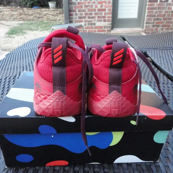 ADIDAS &quot;HARDEN&quot; Red Polka Dot Vol. 5 Futurenatural Men's Sneakers Sz 8 with Box