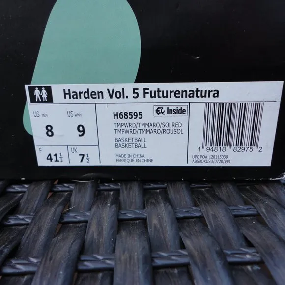 ADIDAS &quot;HARDEN&quot; Red Polka Dot Vol. 5 Futurenatural Men's Sneakers Sz 8 with Box