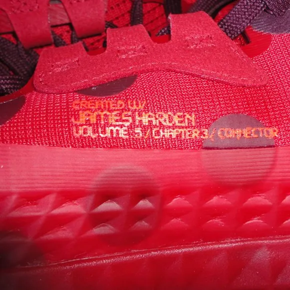 ADIDAS &quot;HARDEN&quot; Red Polka Dot Vol. 5 Futurenatural Men's Sneakers Sz 8 with Box