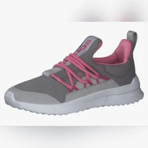 Adidas Big Kid Lite Racer Adapt 5.0K Running Shoes GRAY PINK sz 5