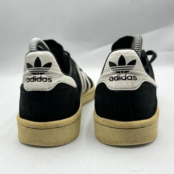 Adidas Campus Mens Size 7.5 Black 3 Stripes Casual Shoes Sneakers BZ0084 2017