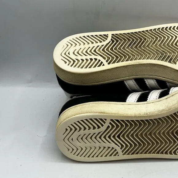 Adidas Campus Mens Size 7.5 Black 3 Stripes Casual Shoes Sneakers BZ0084 2017