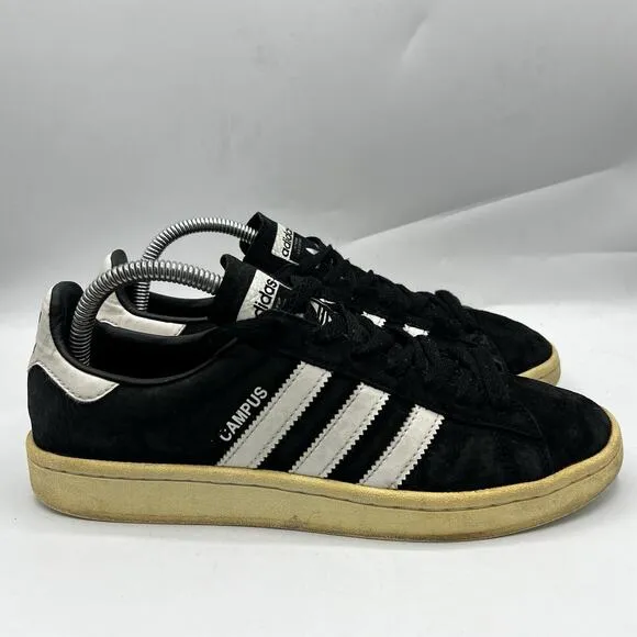 Adidas Campus Mens Size 7.5 Black 3 Stripes Casual Shoes Sneakers BZ0084 2017