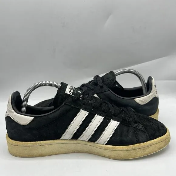 Adidas Campus Mens Size 7.5 Black 3 Stripes Casual Shoes Sneakers BZ0084 2017