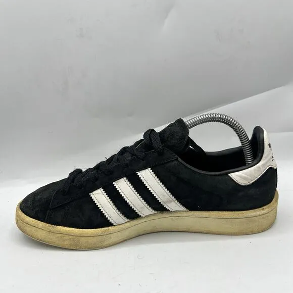Adidas Campus Mens Size 7.5 Black 3 Stripes Casual Shoes Sneakers BZ0084 2017