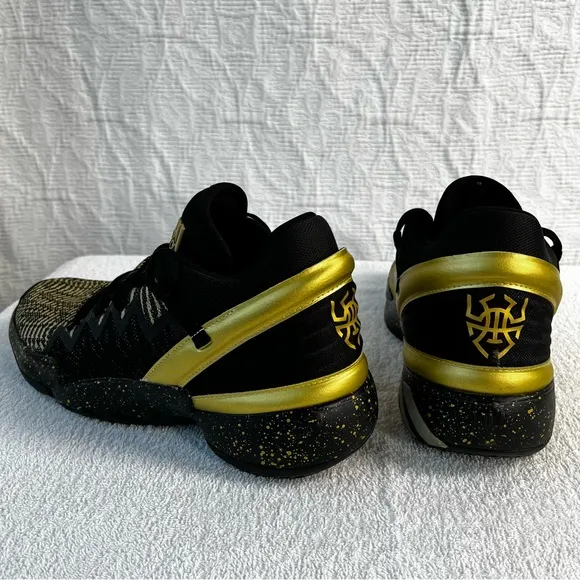 Adidas D.O.N Issue 2 Championship Mens 8 Basketball Shoes black gold sneakers