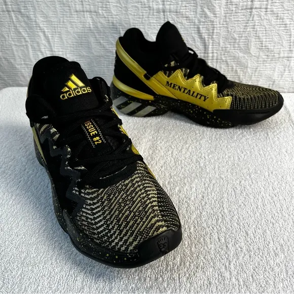 Adidas D.O.N Issue 2 Championship Mens 8 Basketball Shoes black gold sneakers
