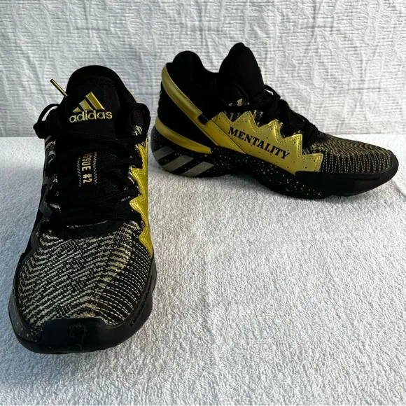 Adidas D.O.N Issue 2 Championship Mens 8 Basketball Shoes black gold sneakers
