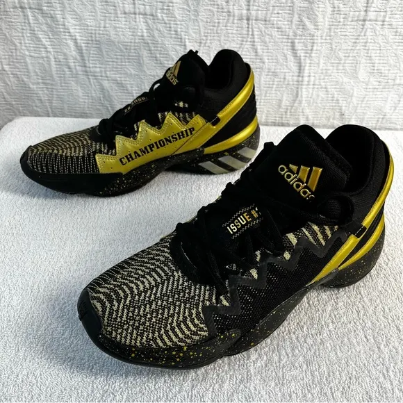 Adidas D.O.N Issue 2 Championship Mens 8 Basketball Shoes black gold sneakers