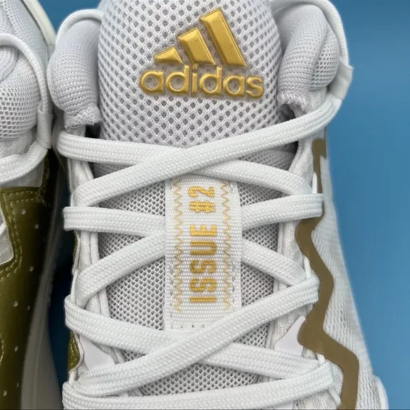 Adidas D.O.N ISSUE 2 FX9431 White/Gold Basketball Shoes SZ 5.5/ SZ 7 Womens