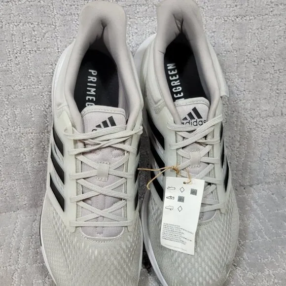ADIDAS EQ21  Men's Size US 13 Metal Grey Black Athletic Running Shoes NEW