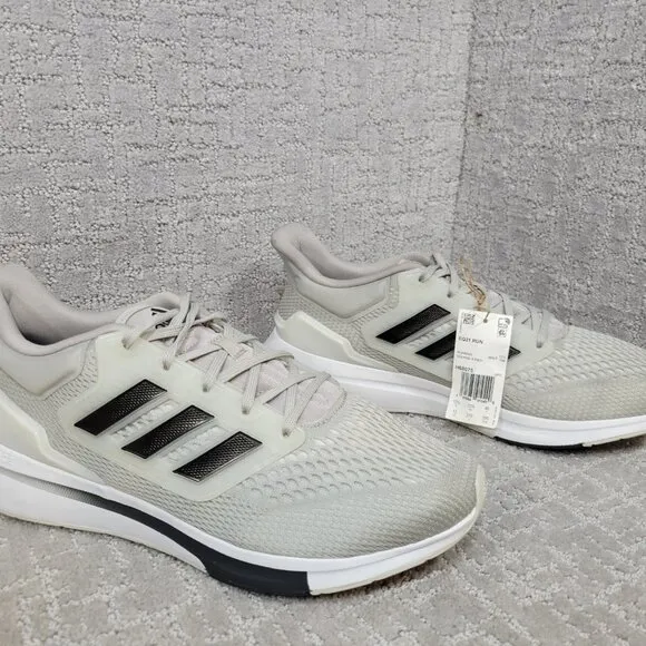 ADIDAS EQ21  Men's Size US 13 Metal Grey Black Athletic Running Shoes NEW
