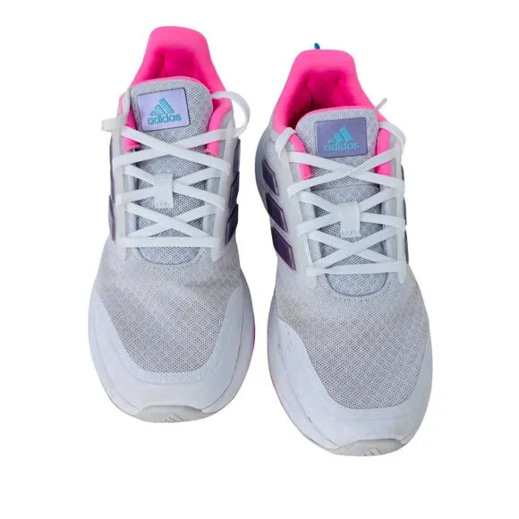adidas EQ21 Run 2.0 Running Sneakers Shoes Youth Size‎ 3.5 White Lace Up HR1834