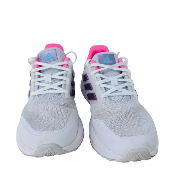 adidas EQ21 Run 2.0 Running Sneakers Shoes Youth Size‎ 3.5 White Lace Up HR1834