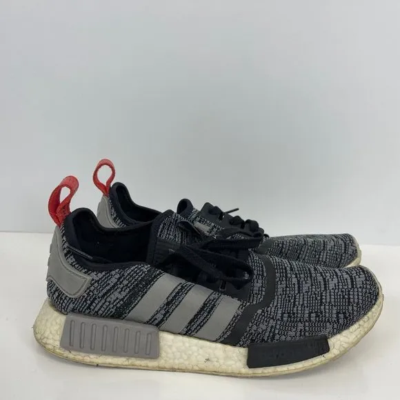 Adidas Glitch Camo Running Shoes Core Grey Black Mens Size 10.5