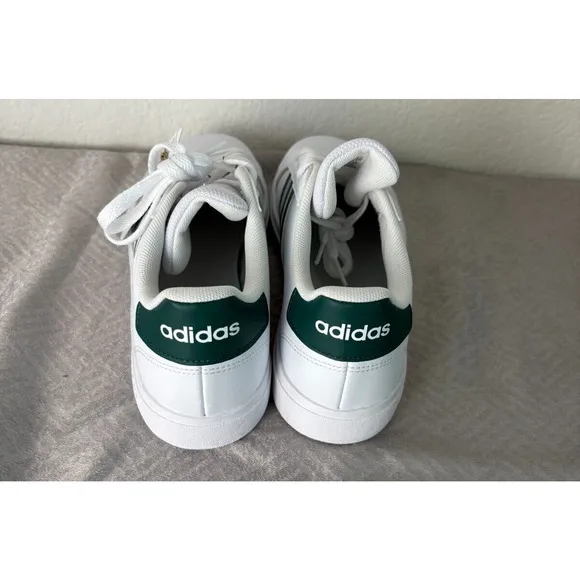 Adidas Grand Court 2.0 Sneakers Tennis Shoes Casual White Green Size 7 Youth