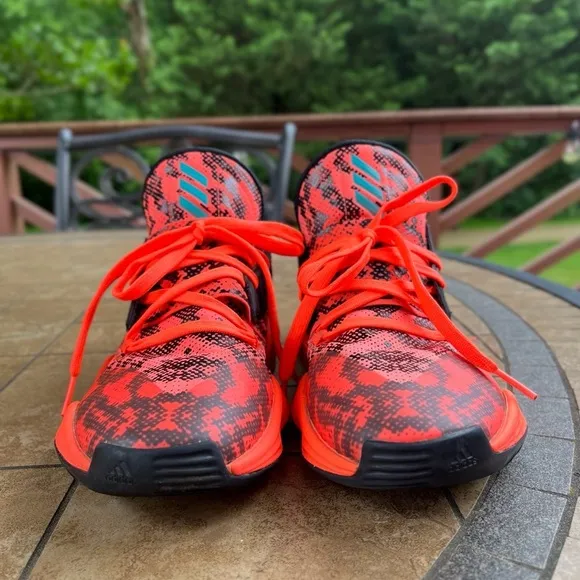 Adidas Harden Vol 4 Orange Basketball Sneakers Shoes EF9944 Size 6