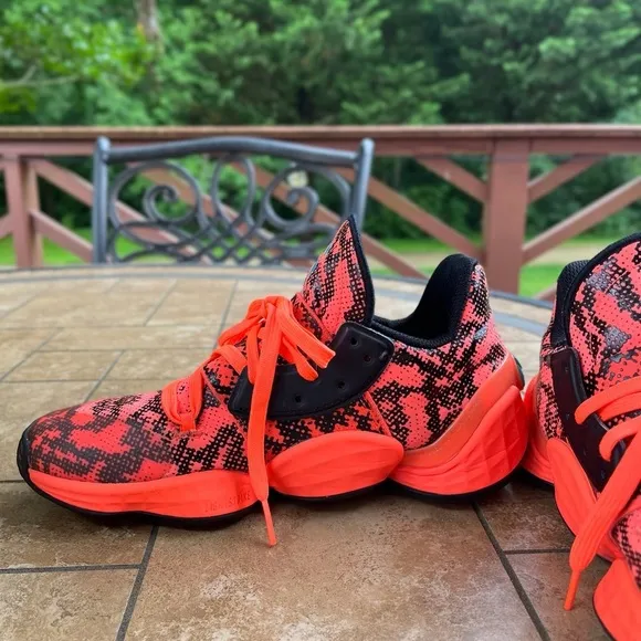 Adidas Harden Vol 4 Orange Basketball Sneakers Shoes EF9944 Size 6