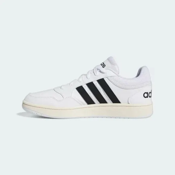 Adidas Hoops 3.0 GY5434 Sneakers Men White Black Leather Sportswear Shoes NR7275