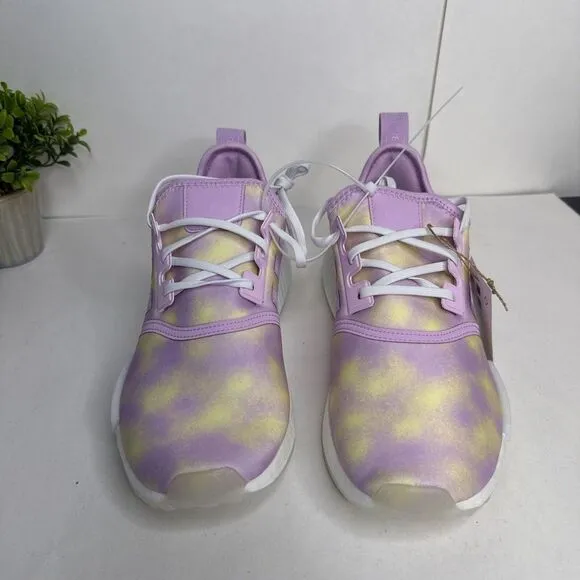ADIDAS HQ6184 NMD_R1‎ JR'S (Medium) Lilac/White/Lilac Mesh Running Shoes