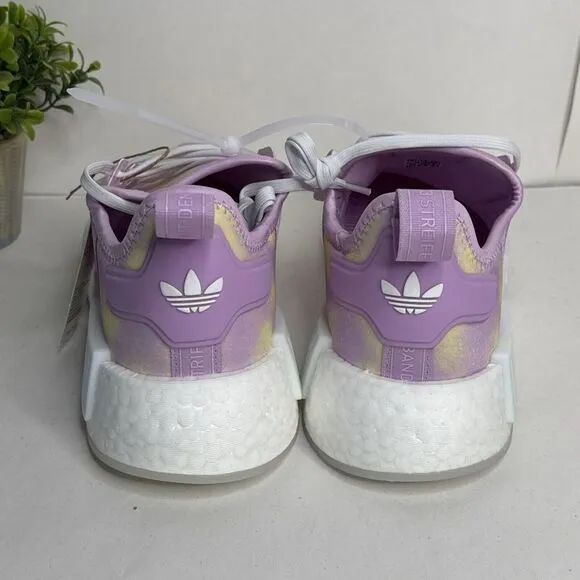 ADIDAS HQ6184 NMD_R1‎ JR'S (Medium) Lilac/White/Lilac Mesh Running Shoes
