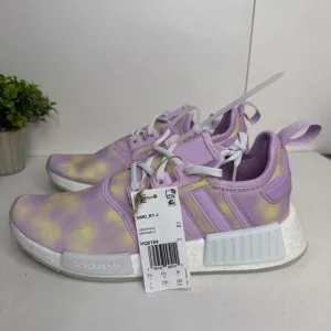 ADIDAS HQ6184 NMD_R1‎ JR'S (Medium) Lilac/White/Lilac Mesh Running Shoes