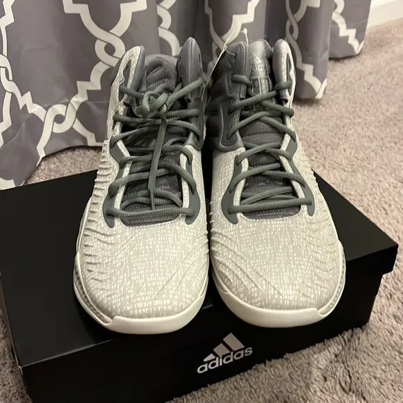 Adidas Mad Bounce 2018 basketball shoes sneakers new grey mens size 14