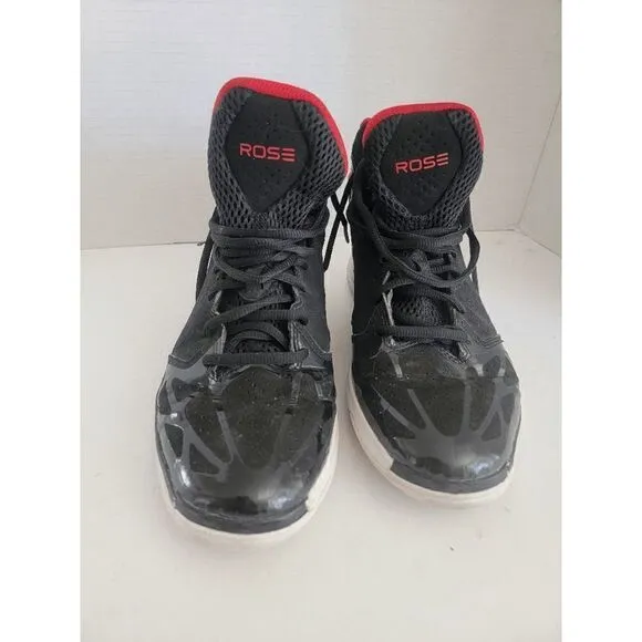 Adidas Men's Black Red Derek Rose 2.5 Mid-Top Basketball Sneakers Shoes Size 6
