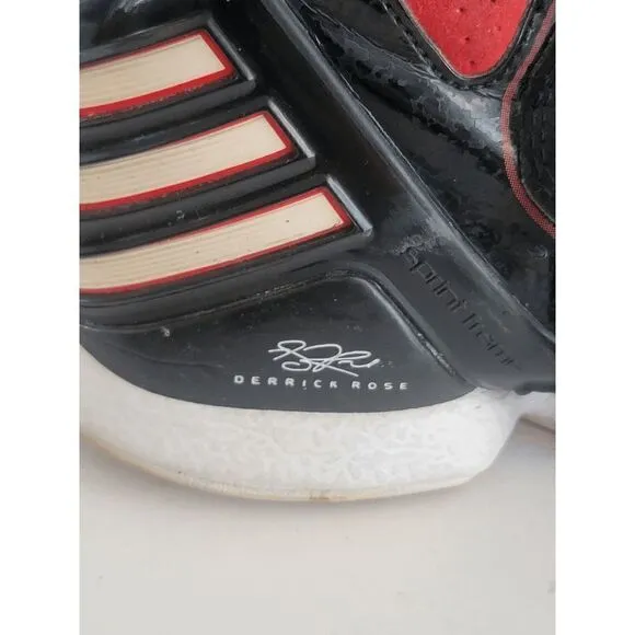 Adidas Men's Black Red Derek Rose 2.5 Mid-Top Basketball Sneakers Shoes Size 6
