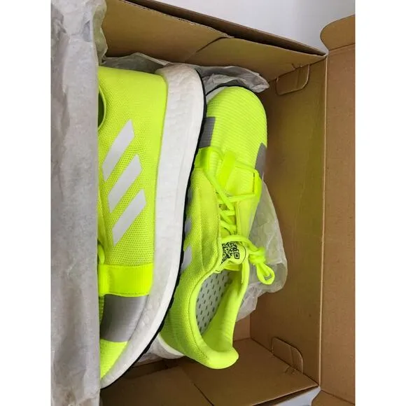 adidas Men's Senseboost GO Running Shoes Neon/Yellow Sneakers EF1580 Size 9.5🛒